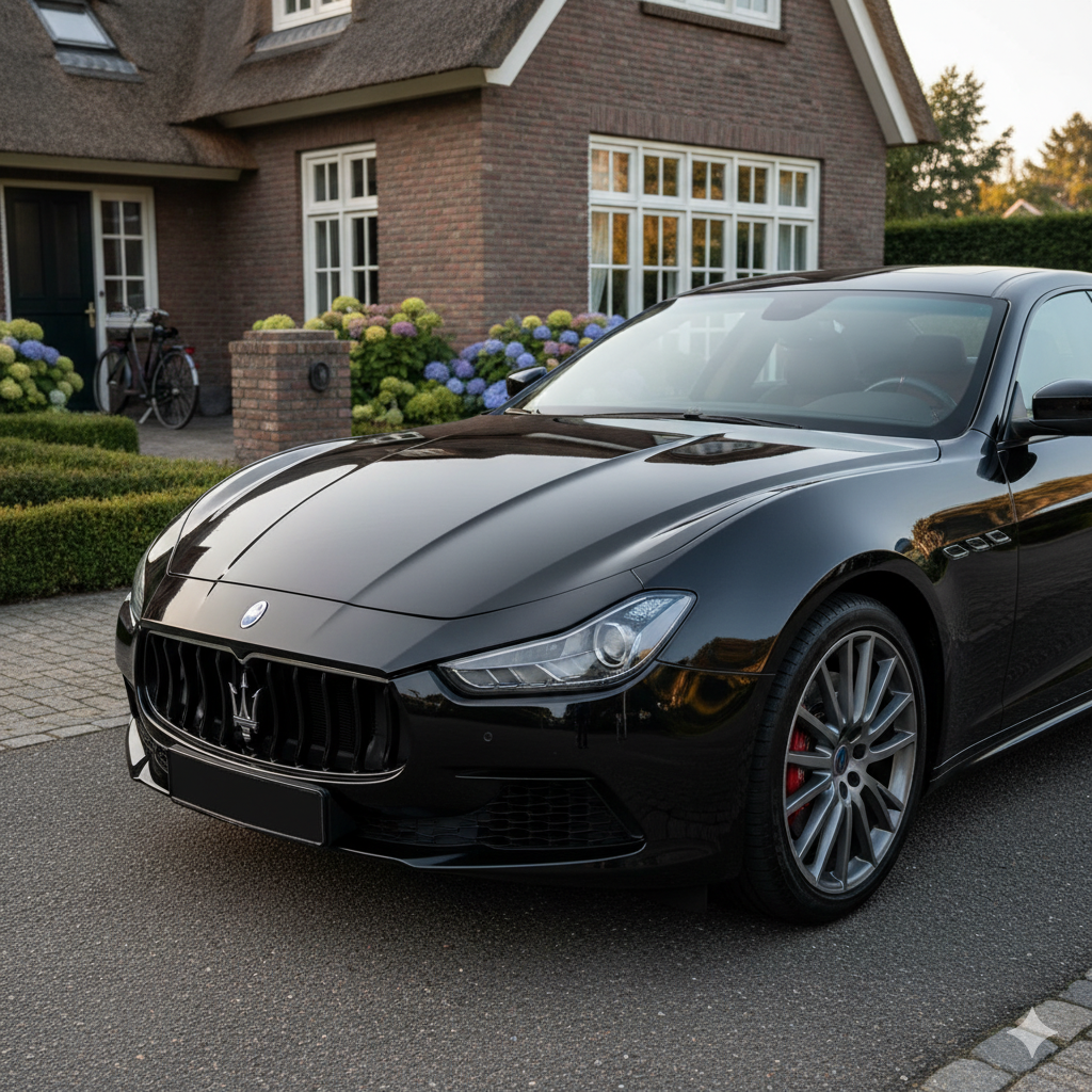 Verschil in glans na behandelen met Graphene Spray