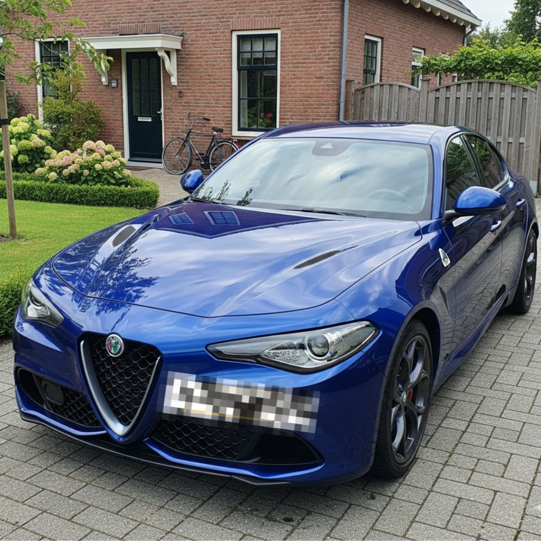 Glanzende auto behandeld met graphene spray